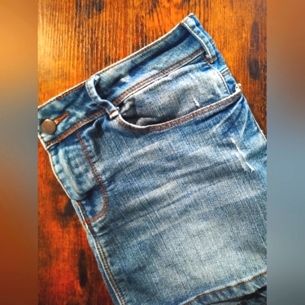 Denim mini skirt
